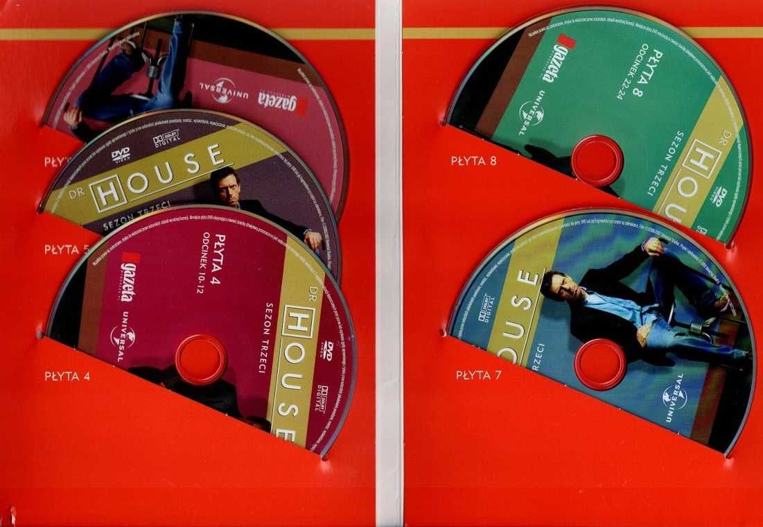 Zestaw 3 Sezony Dr House 21 Płyt Dvd Sezon 1, 2 I 3