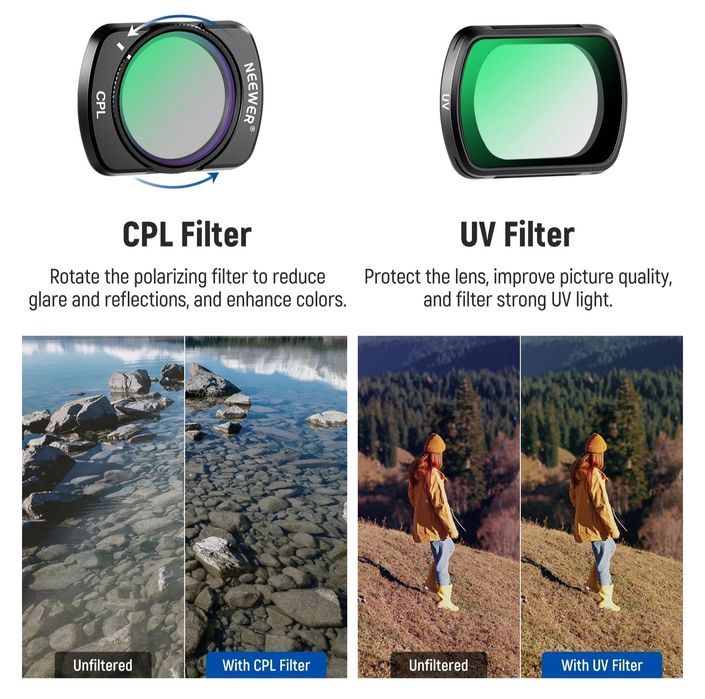Набор  качественных светофильтров для камеры DJI Osmo pocket 3