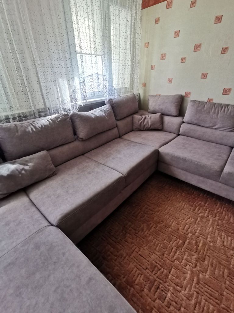 Narożnik kanapa podkowa beżowa Agata meble