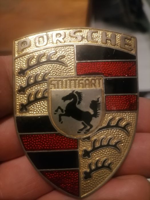 Porsche 901 Oryginalny emblemat, znaczek, logo na maskę  z lat 60. i 7