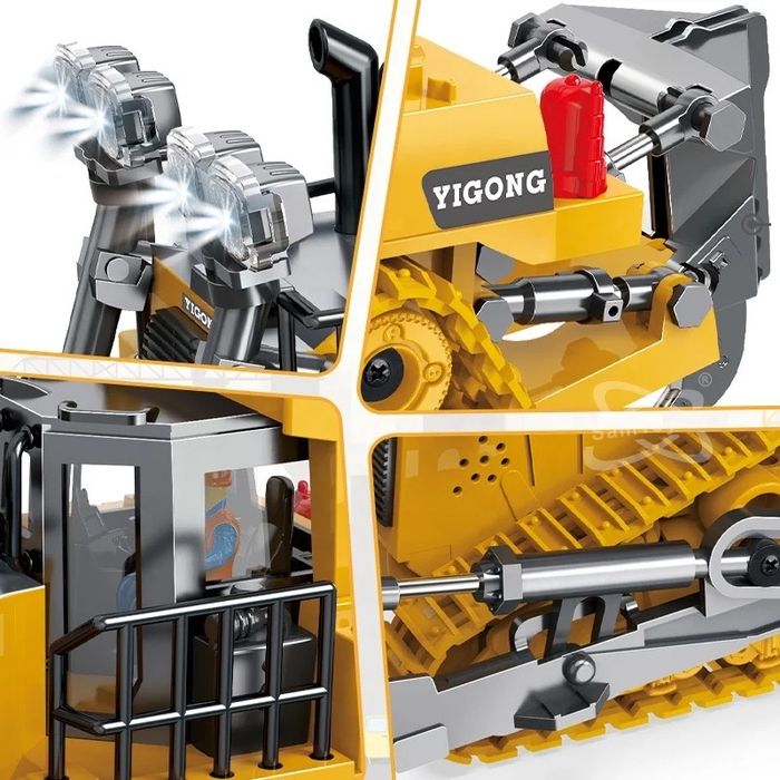 Бульдозер на радиоуправлении на пульте Бульдозер на радіокеруванні