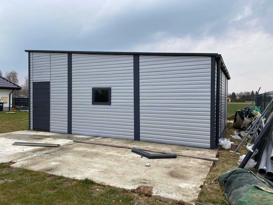 Garaż blaszany 7x7 Solidne konstrukcje  Hale Wiaty Magazyn raty Tanio