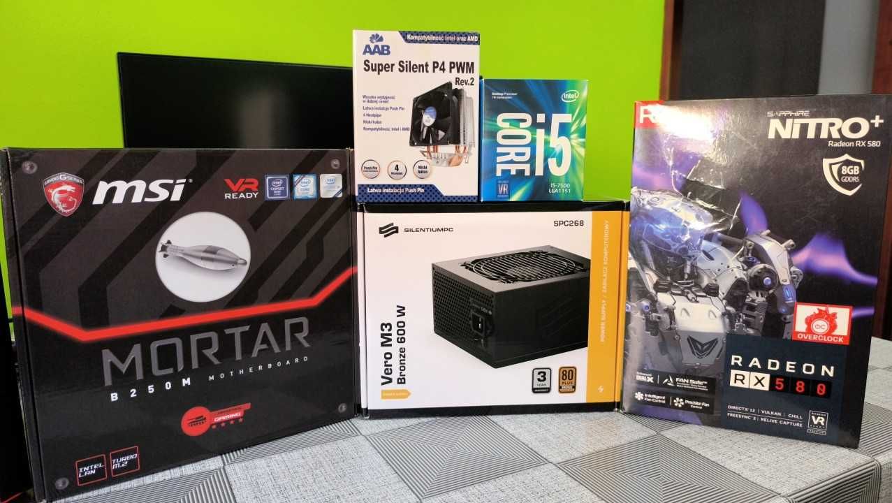 Komputer Gamingowy Titan i5-7500, 12GB DDR4, RX 580 8GB i 1,80 TB