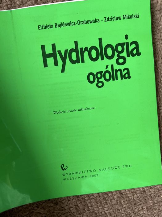 Elzbieta Bajkiewicz Grabowska Zdzisław Mikulski Hydroligia ogolna