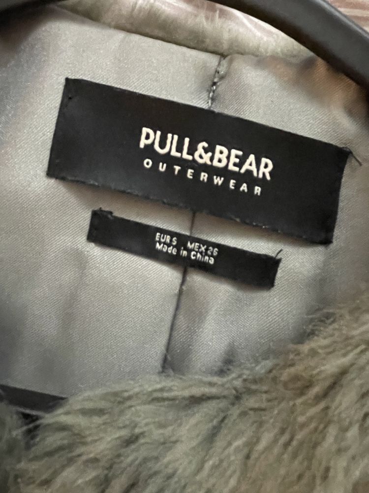 Casaco de pelo, cinza, Pull & Bear