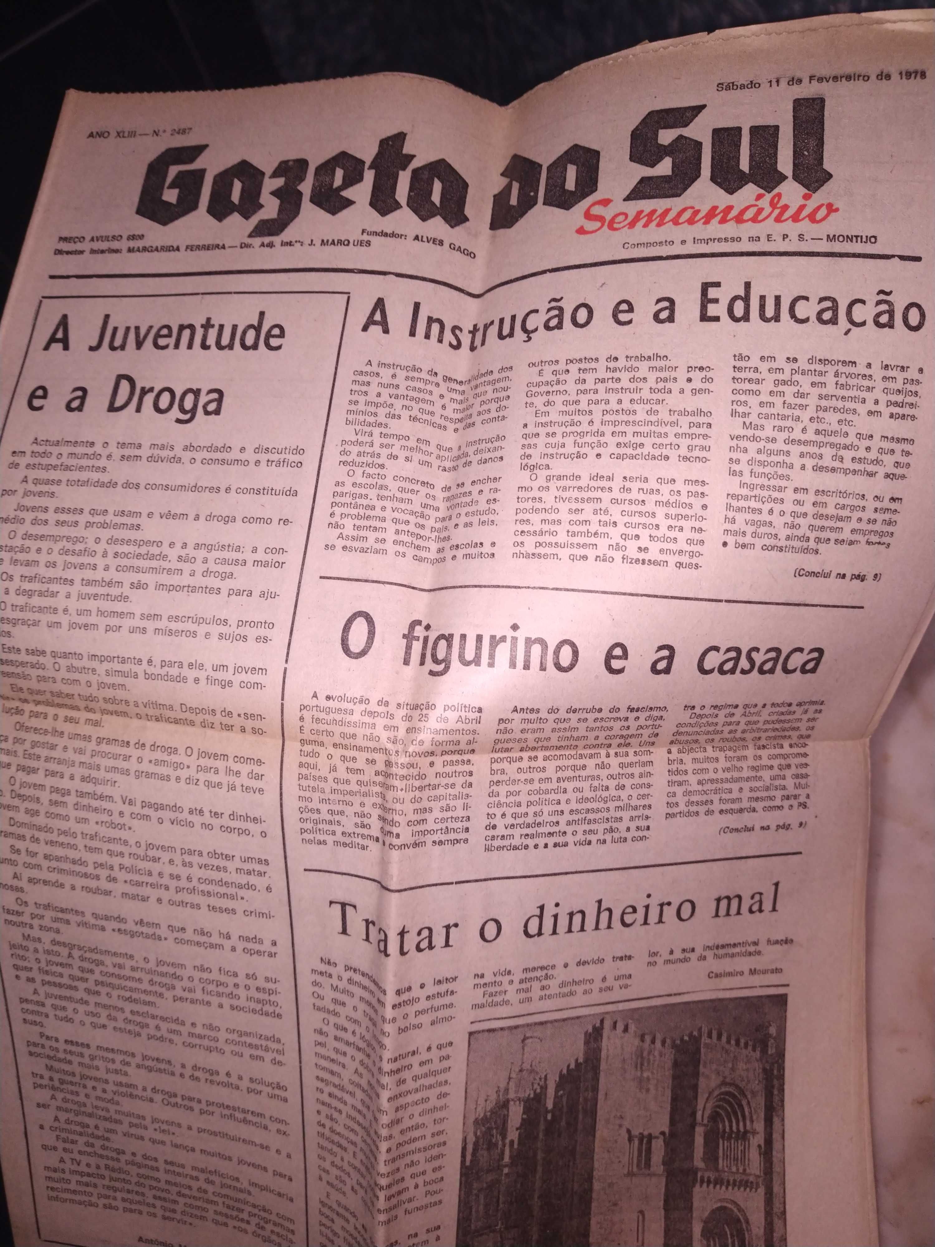 Jornais antigos década de 70