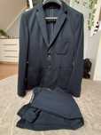 Garnitur męski granatowy slim fit XL