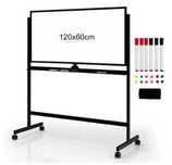 Tablica mobilna 120x60 cm dwustronna magnetyczna ze stojakiem WADA