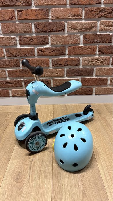 Scoot and Ride zestaw hulajnoga jeździk kask