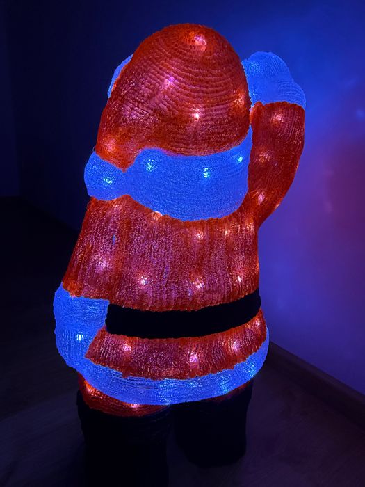 Świecacy mikołaj do ogrodu 60cm