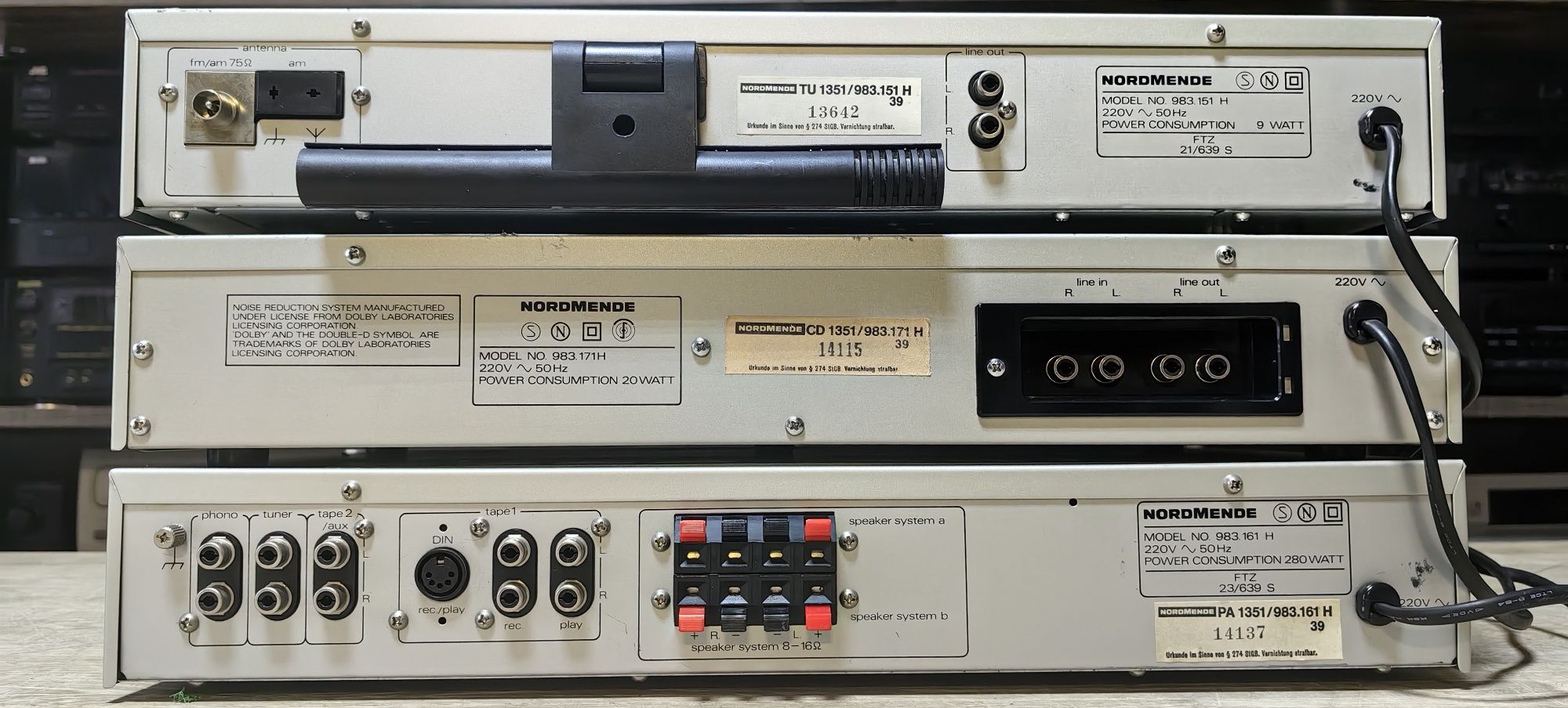 Комплект Nordmende CD1351/PA1351/TU1351