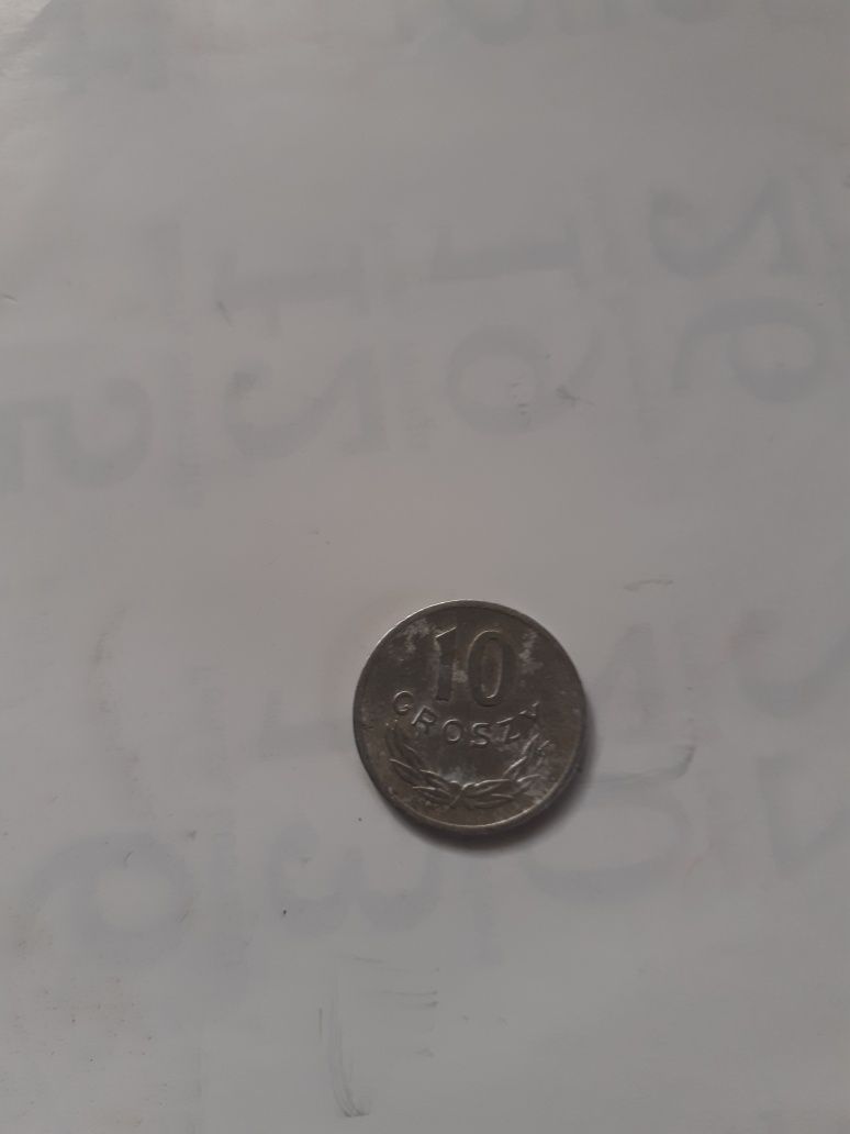 Okazja 10groszy z 1973roku ze znakiem mennicy