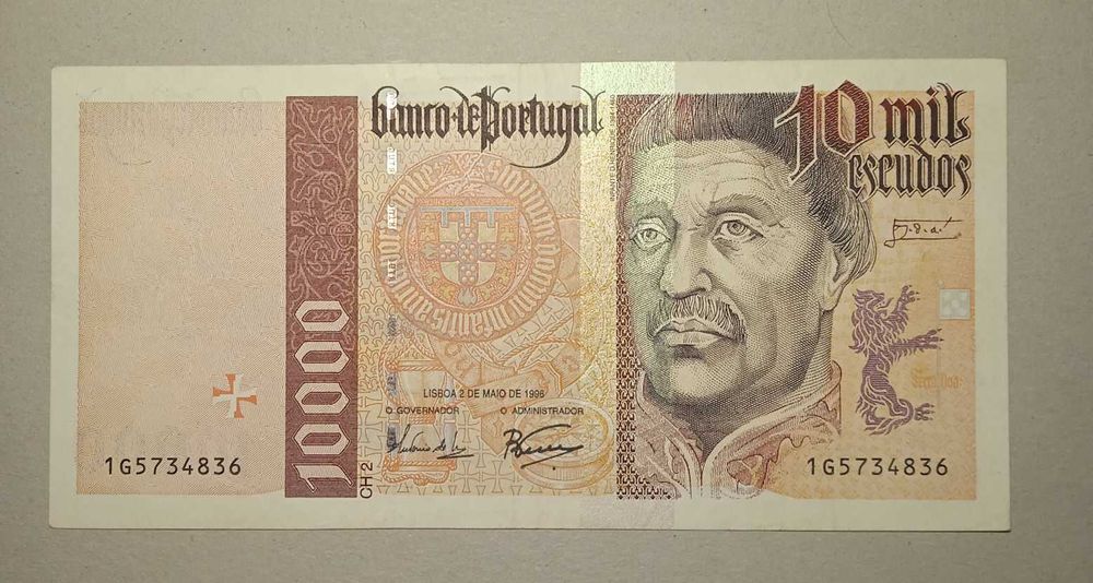 Nota 10 mil escudos 1996 Infante D. Henrique - Envio Gratis