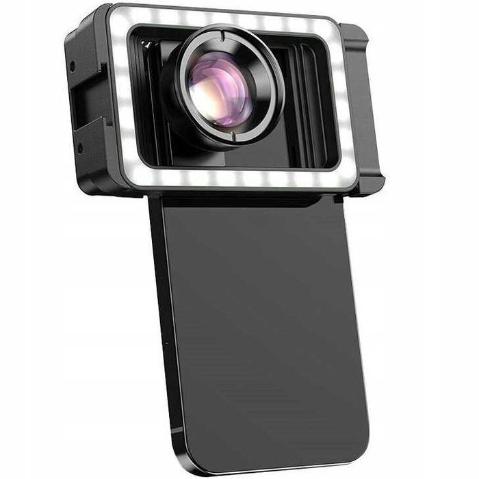 Apexel  Obiektyw 100mm Makro 4K Case Z Podświetleniem LED Do Telefonu