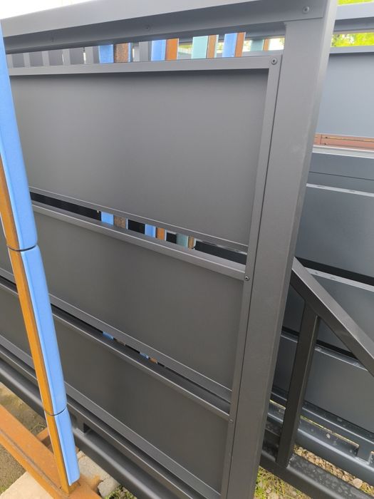 Brama przesuwna panelowa 5mx1,72m, ocynk ogniowy+RAL,