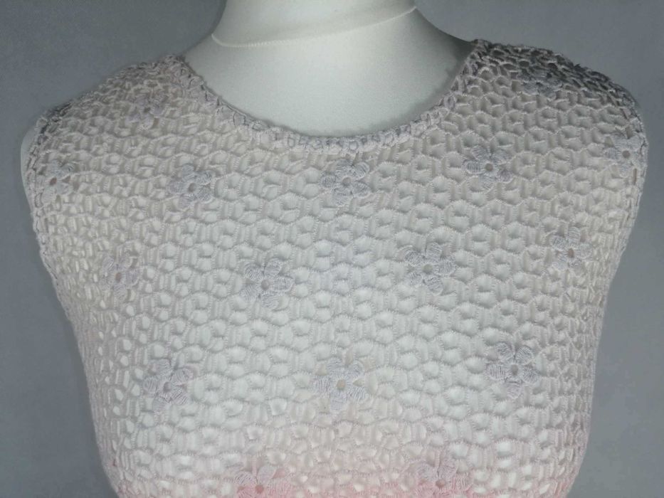 SUPERDRY Koszulka Ażurowa Damska S Oryginalna Super Stan Bawełna 100%