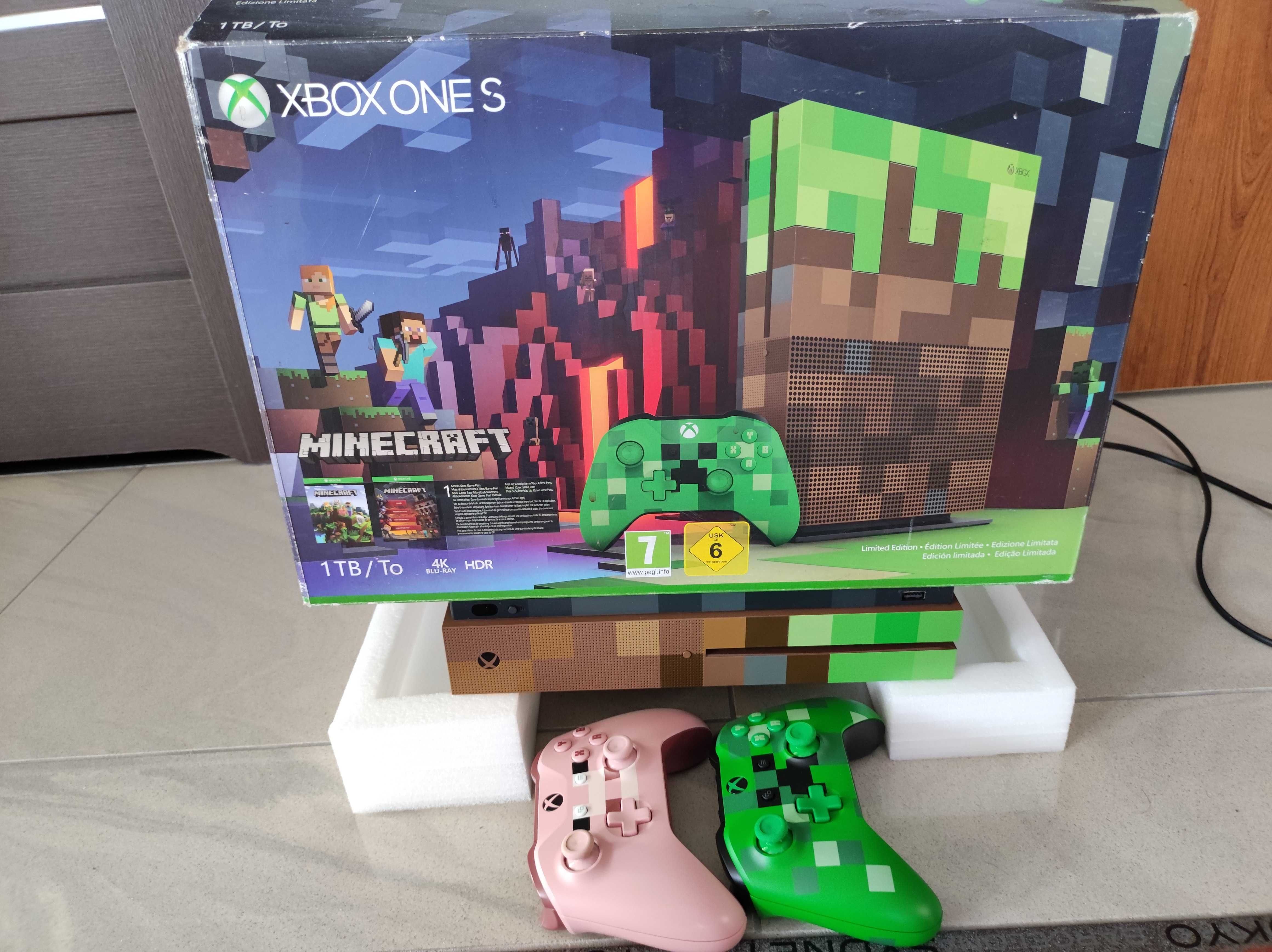 Xbox One S 1Tb model Minecraft 2 * Nowe pady + gra Far Cry 4