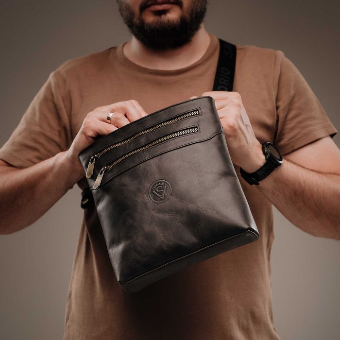 Сумка через плечо мужская / Чоловіча шкіряна сумка VS048