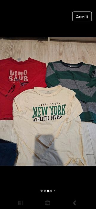 Paka ubrań dla chłopca 110/116 głównie h&m