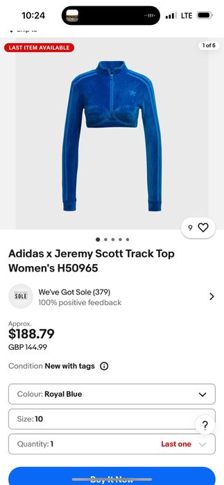 Adidas x Jeremy Scott Track Top кофта топ адідас корсетний топ