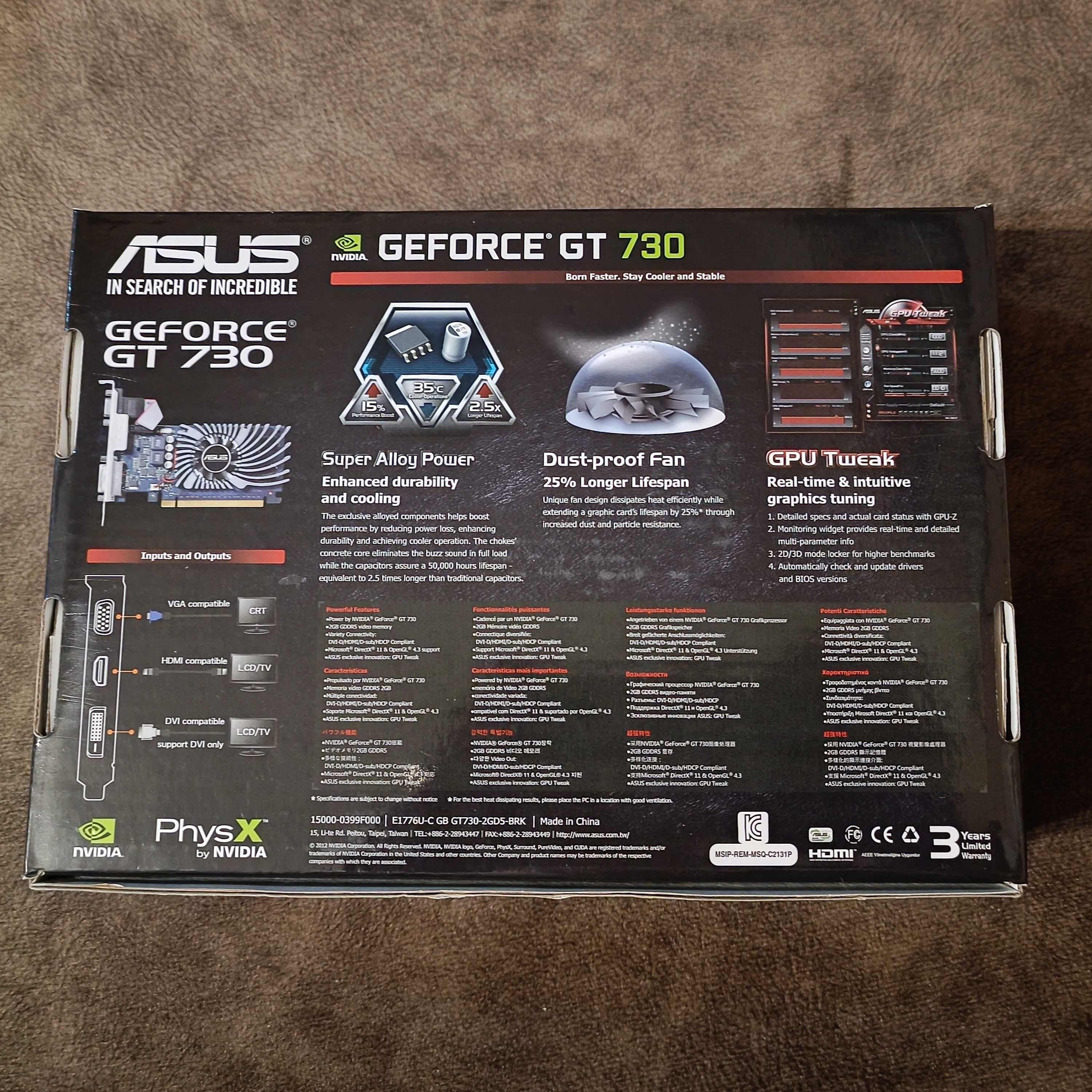 Відеокарта Asus GeForce GT 730 2GB GDDR5