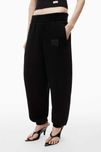 Штани Alexander Wang Puff Logo Sweatpant In Structured Terry Black