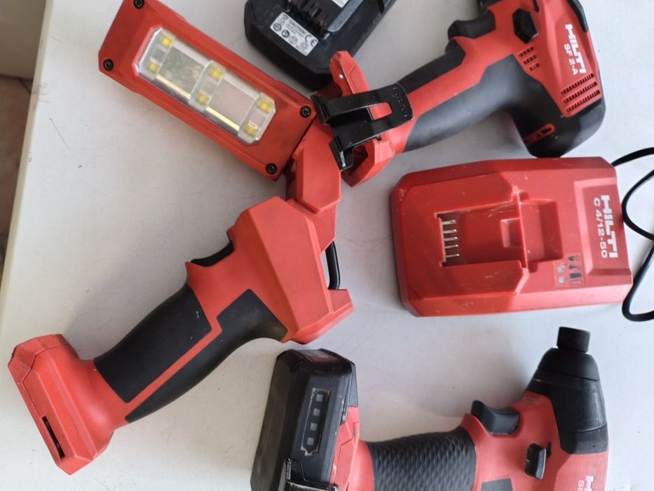 Zestaw Hilti wkrętarka dokretak i lampa