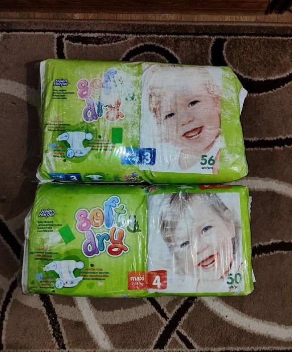 Памперсы підгузники дитячі розмір 3, 4 дешево