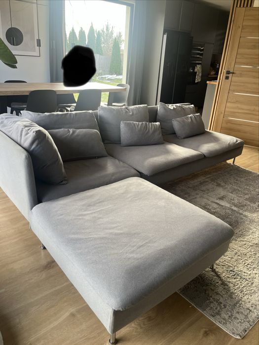 Sofa Ikea Soderhamn 4 osobowa pokrycie Tonerud szara