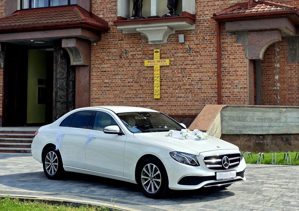 Auto do ślubu Mercedes GLC coupe, E klasa samochód na wesele, wolne te