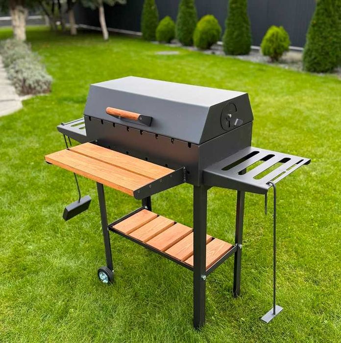 Мангал з кришкою та решіткою! Мангал для шашлику та барбекю!