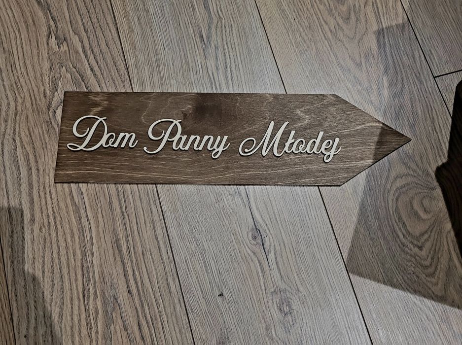 Tabliczki dom panny młodej wesele dekoracje