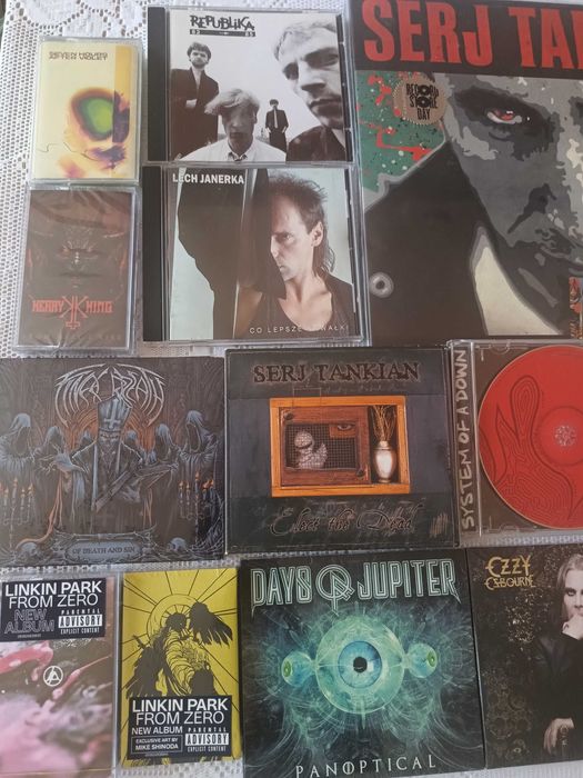 Płyty CD, LP i kasety (Ozzy Osbourne z autografem,Serj Tankian i inne)