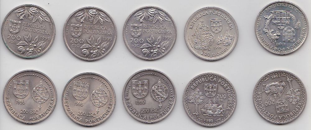 Moedas 200 escudos Comemorativas Série Descobrimentos Portugueses