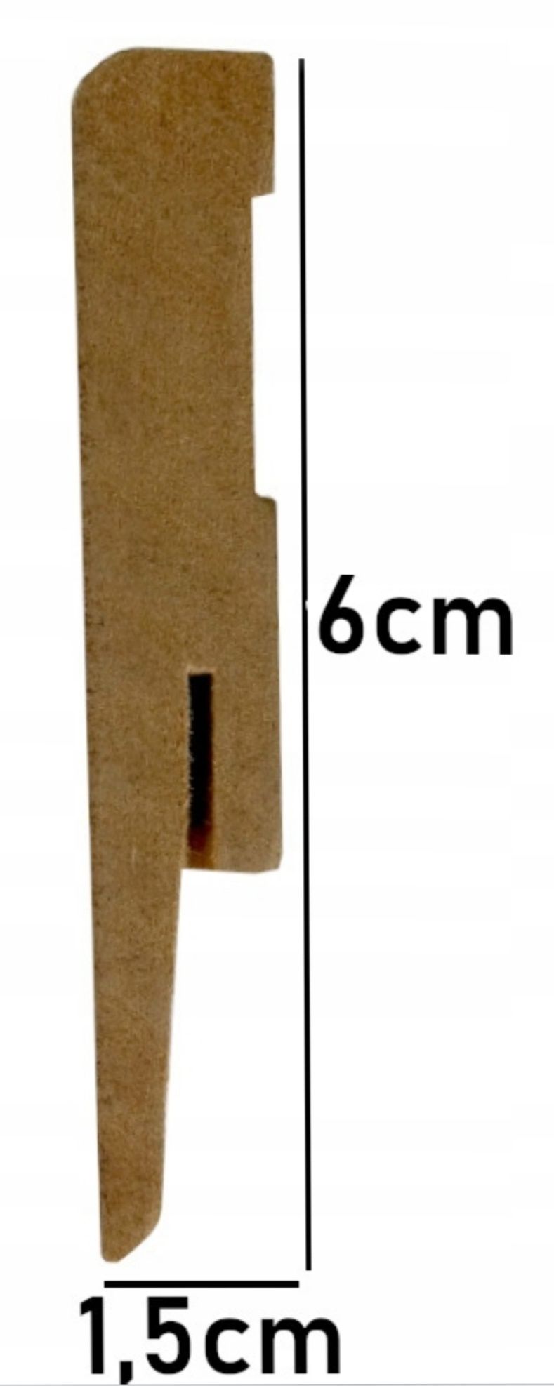 Listwa przypodłogowa MDF 2.4m*6cm -2szt.