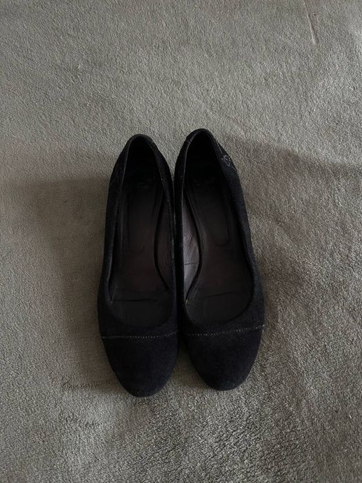 Чорні замшеві туфлі 41 розмір
