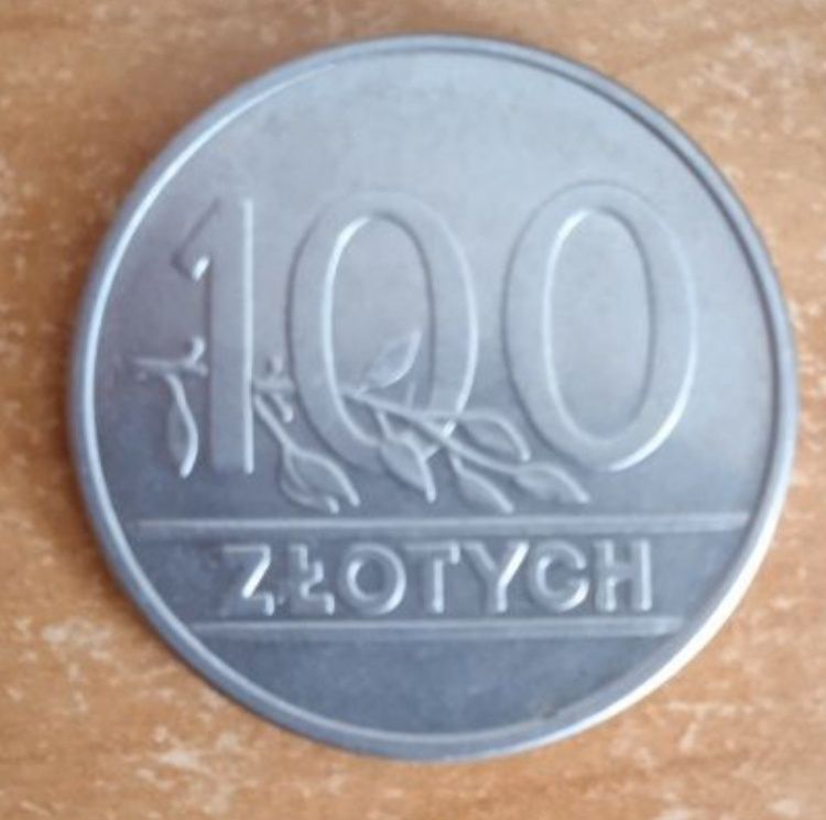 Moneta 100 zł rok 1990
