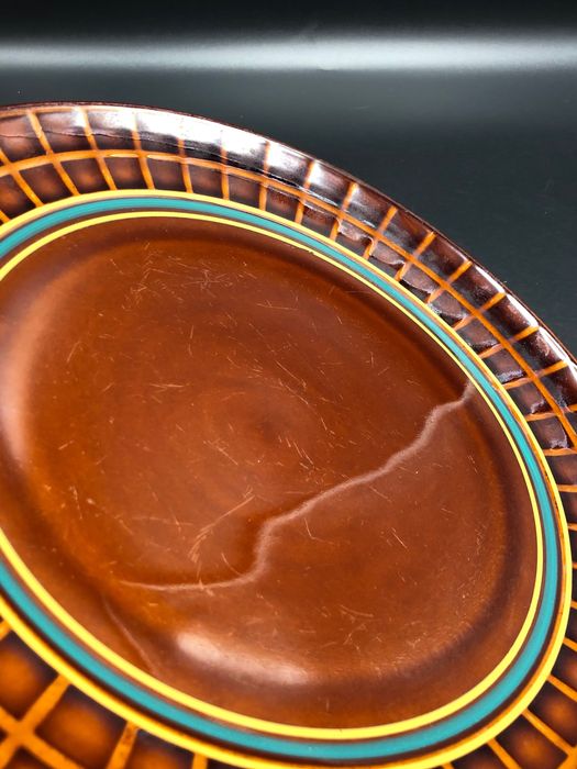 Patera/duży talerz fason Sylwia tzw. "kratka", ZPS Pruszków, PRL