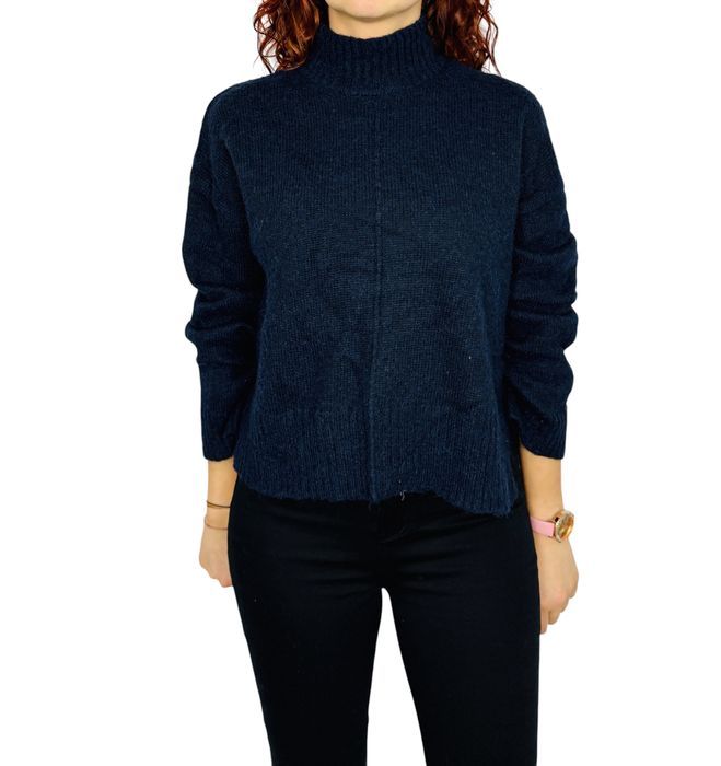 Granatowy sweter z golfem M/L 38/40 Primark