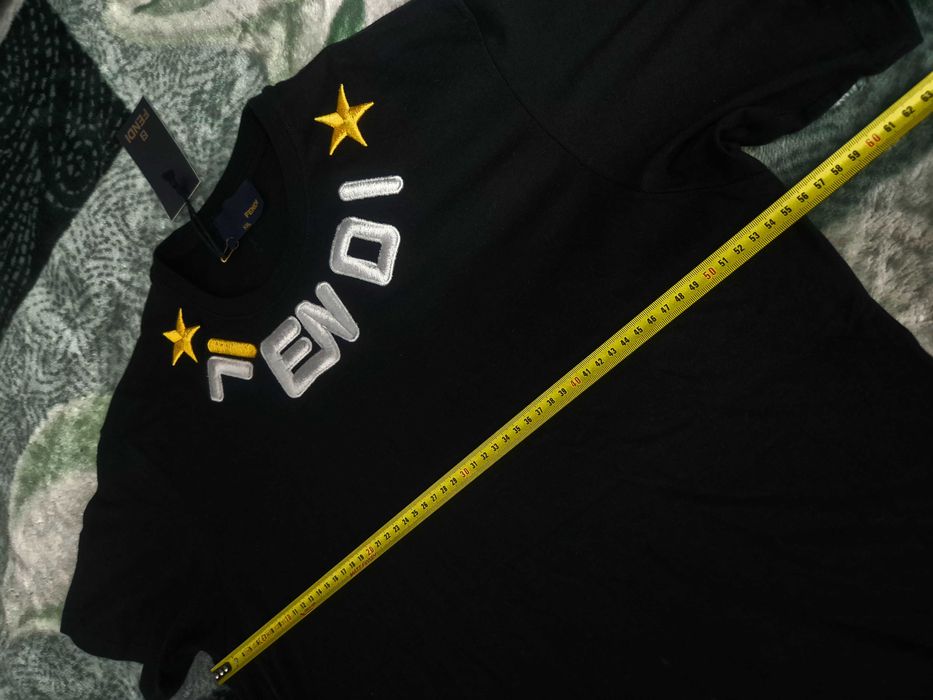 Nowa modna koszulka tshirt czarna ROMA FENDI okazja tanio MODA XL