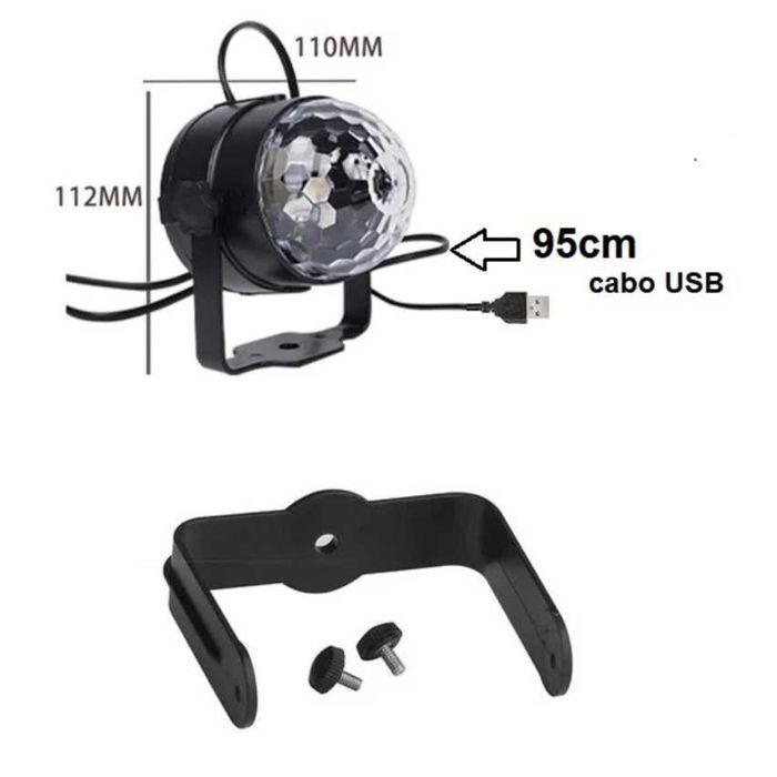 Luz Led com Caixa de Som Bluetooth