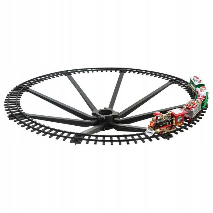 Новорічний поїзд Санти 60 см + рейки.Кріпиться на ялинку.Дропшипінг.