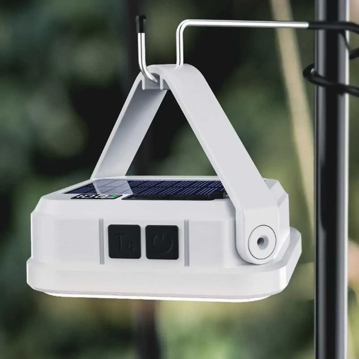 Акумуляторний LED ліхтар з сонячною панеллю, 3000 mAh