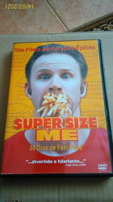 DVD Super Size Me Documentário LegdPORT 30 Dias de Fast Food Supersize