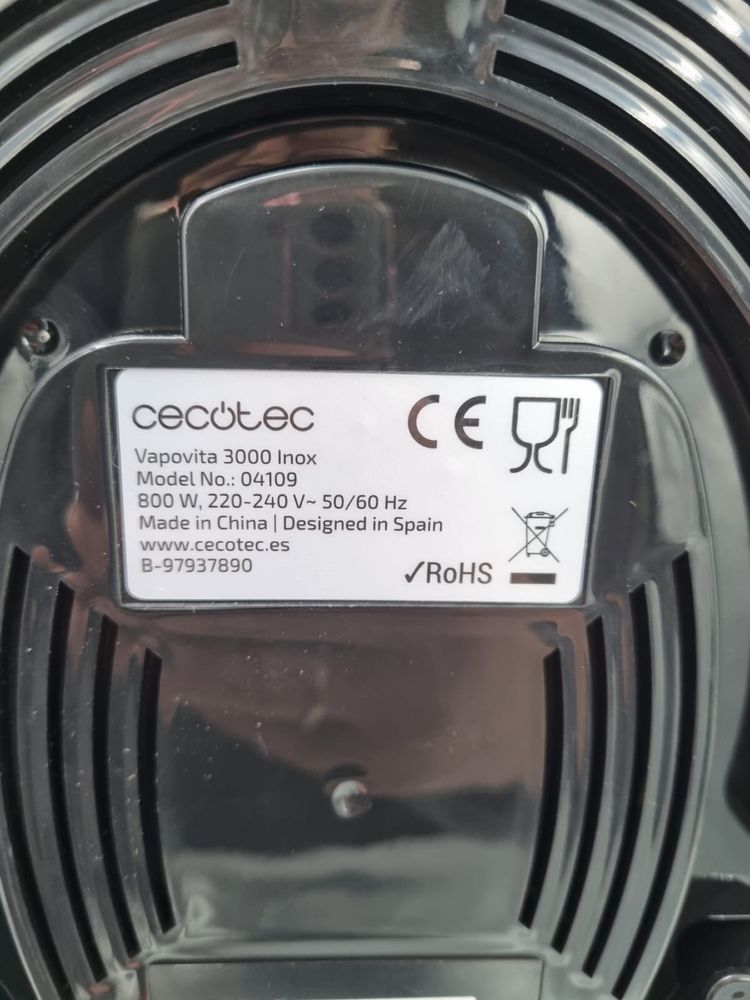 Cecotec elektryczny parowar vapovita 3000 Inox 800W