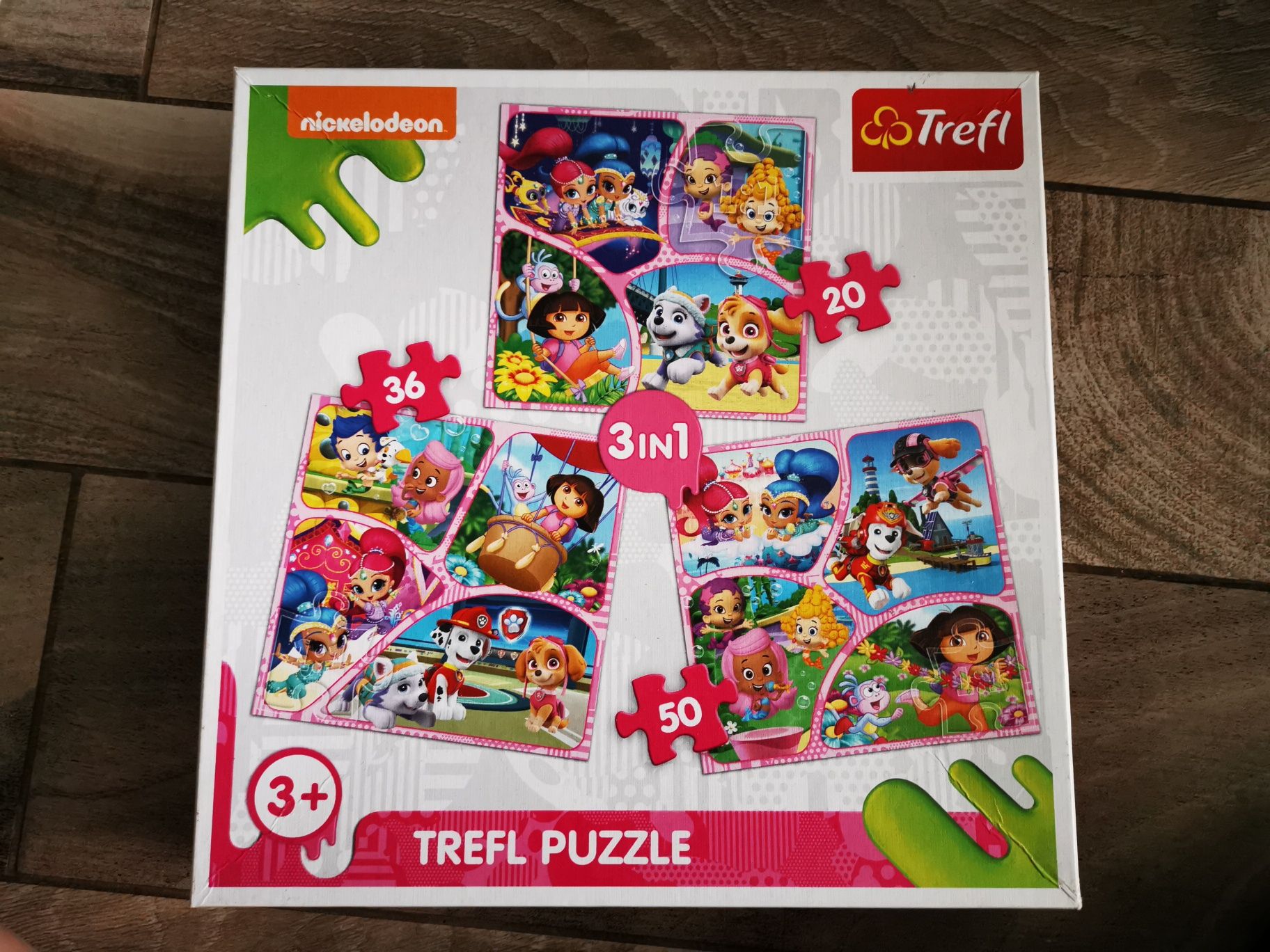 Zestaw puzzli puzzle  peppa kraina lodu psi patrol dorry