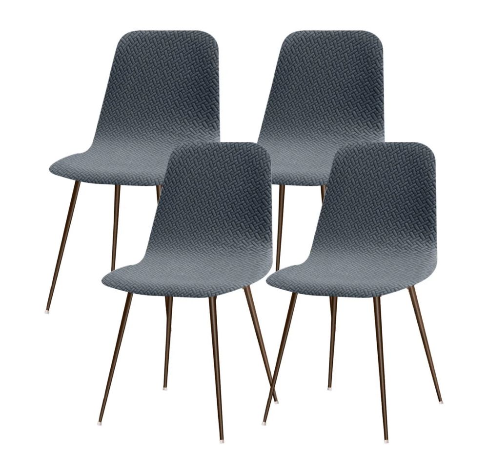 Elastyczne pokrowce na krzesła z oparciem 4 sztuki