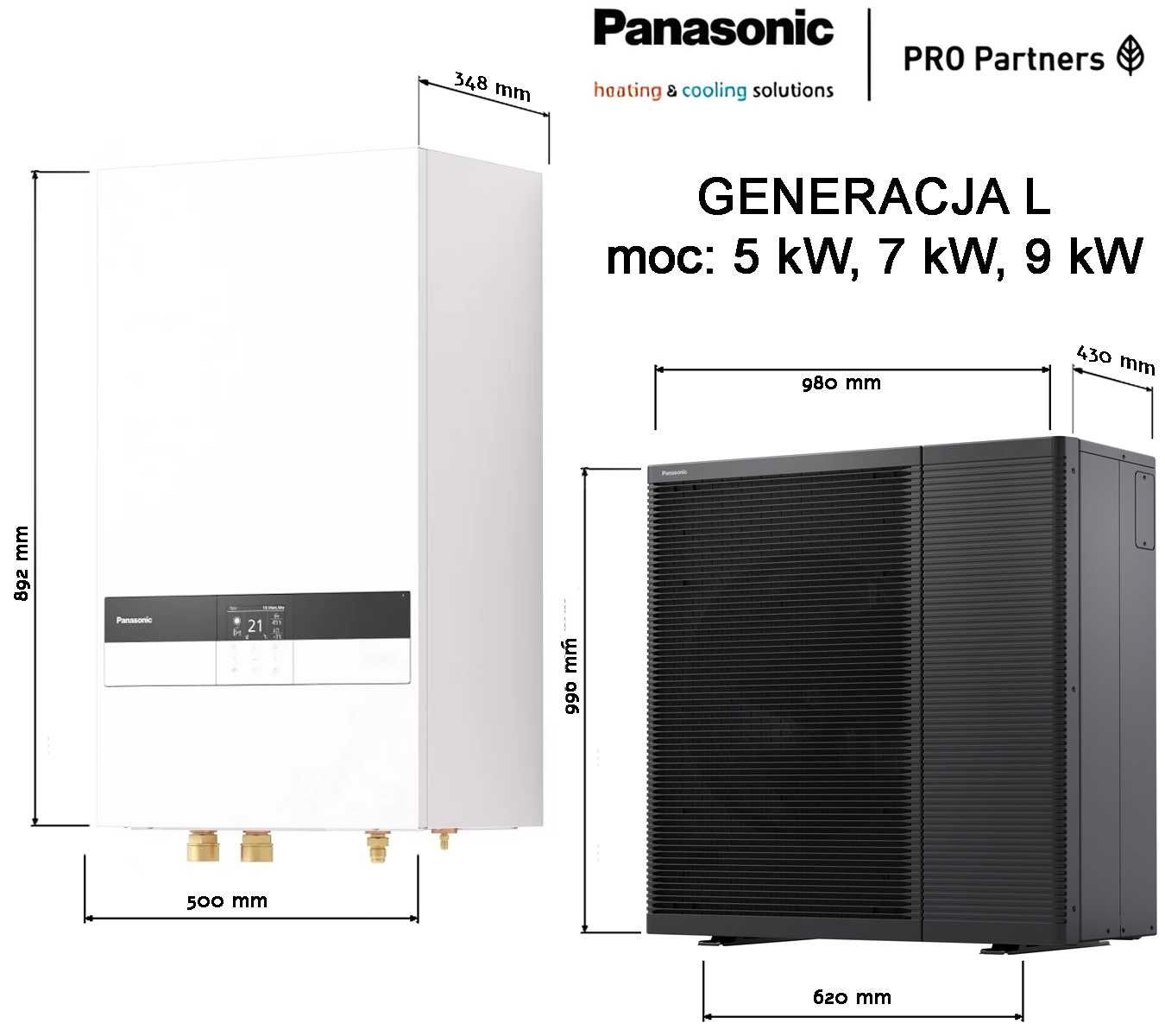 Pompa ciepła Panasonic typu split seria L 5 kW KIT-ADC05L3E5 [MONTAŻ]