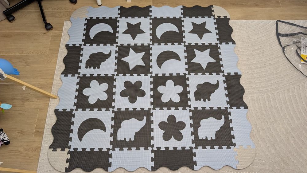 4fizjo mata piankowa puzzle nowa niebiesko czarna