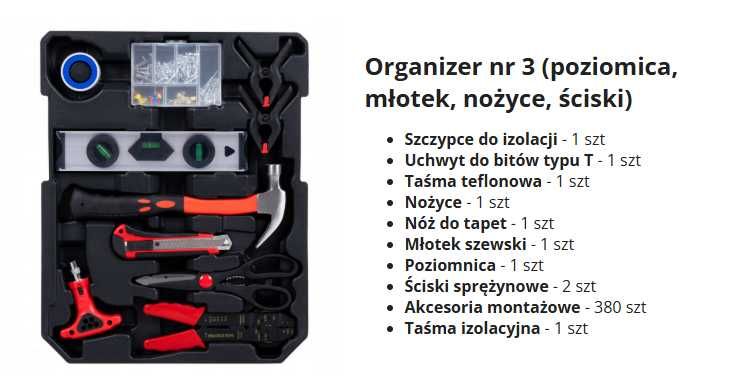 Zestaw Markowych Narzędzi Kluczy 1000el Walizka Narzędziowa + Gratis